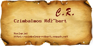 Czimbalmos Róbert névjegykártya