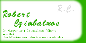 robert czimbalmos business card